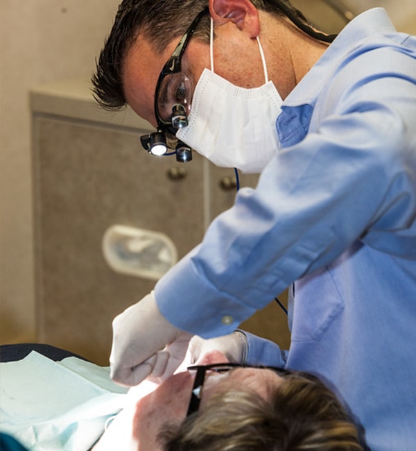 Dr. Brott providing Grass Valley Same-day Dentistry to a patient